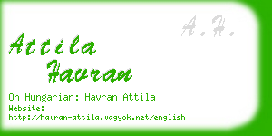 attila havran business card